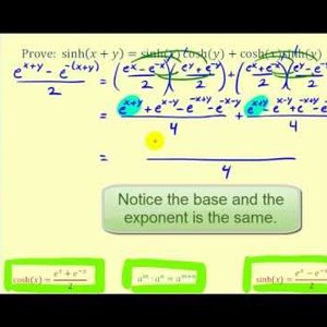 Prove a Property of Hyperbolic Functions: sinh(x+y)=sinh(x)cosh(y)+cosh(x)sinh(y)