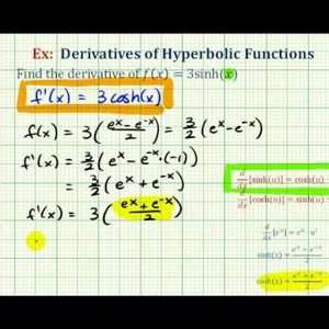 Ex 1: Derivative of a Hyperbolic Function