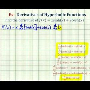 Ex 3: Derivative of a Hyperbolic Function Using the Product Rule