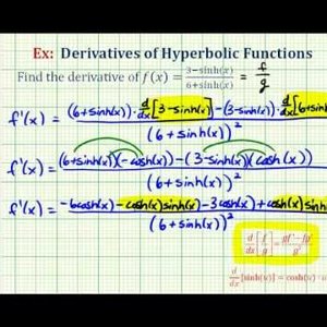 Ex 4: Derivative of a Hyperbolic Function Using the Quotient Rule