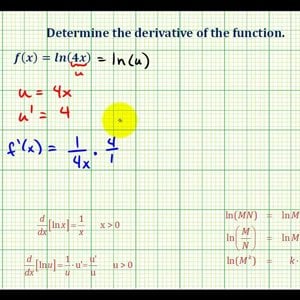 Ex 1:   Derivatives of the Natural Log Function