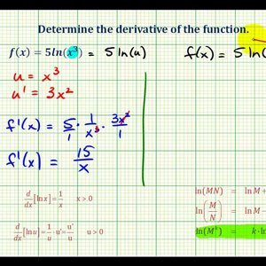 Ex 2:   Derivatives of the Natural Log Function with the Chain Rule