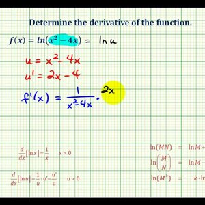 Ex 3:   Derivatives of the Natural Log Function with the Chain Rule