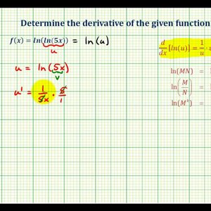 Ex 9:   The derivative of f(x) = ln(ln(5x))