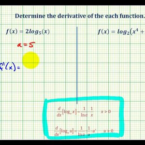 Ex 1:   Derivative of the Log Function, not base e