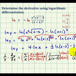 Ex:   Logarithmic Differentiation