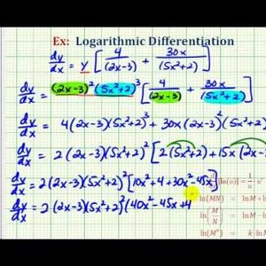 Ex 1: Logarithmic Differentiation