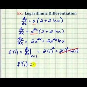 Ex 2: Logarithmic Differentiation and Slope of a Tangent Line