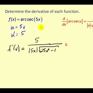 The Derivatives of the Inverse Trigonometric Functions