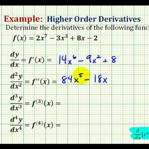 Ex 1:   Determine Higher Order Derivatives
