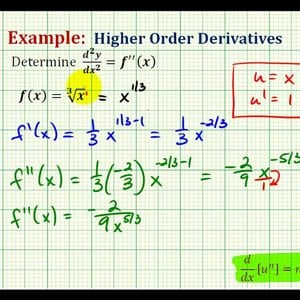 Ex 3:   Determine Higher Order Derivatives