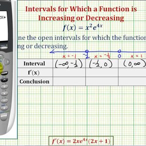 Ex: Determine Increasing/Decreasing Intervals and Relative Extrema (Product Rule with Exponential)