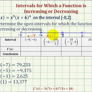 Ex: Determine Increasing/Decreasing Intervals and Absolute Extrema (Product Rule)