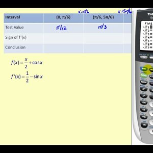 Determine where a trig function is increasing/decreasing and relative extrema