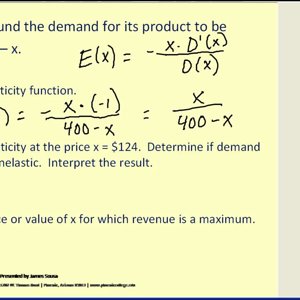 Elasticity of Demand: Part 1