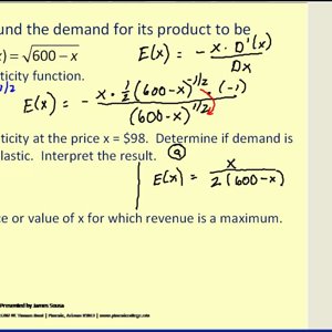 Elasticity of Demand: Part 2