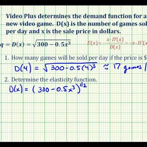 Ex:   Elasticity of Demand Application Problem