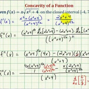 Ex: Determine Concavity and Absolute Extrema (Product and Quotient Rule)