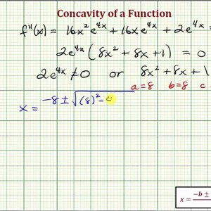 Ex: Determine Concavity and Points of Inflection - f(x)=x^2*e^(4x)