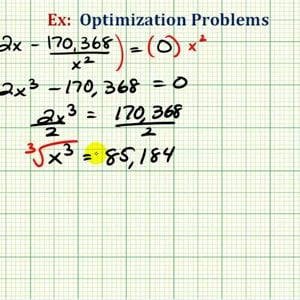 Ex: Optimization - Minimize the Surface Area of a Box with a Given Volume