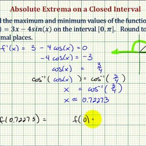 Ex: Absolute Extrema of a Trigonometric Function on a Closed Interval