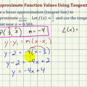 Ex:   Use a Tangent Line to Approximate a Quotient