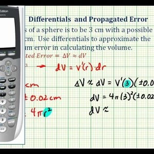 Ex:   Differentials to Approximate Propagated Error and Relative Error