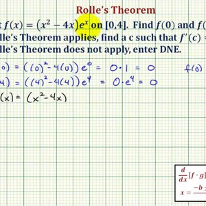 Ex 2:   Rolle's Theorem with Product Rule