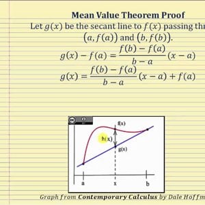 Proof of the Mean Value Theorem