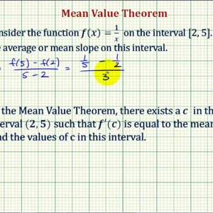 Ex 3: Mean Value Theorem – Rational Function