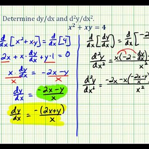 Ex:   Implicit Differentiation to Determine a Second Derivative