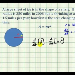 Ex 2:   Related Rates:   Determine the Rate of Change of the Area of a Circle With Respect to Time