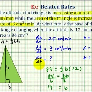 Ex: Related Rates - Area of Triangle