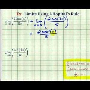 Ex 1: L'Hopitals Rule Involving Trig Functions