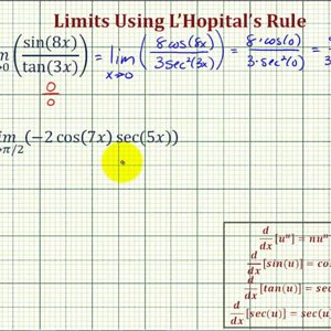 Ex 2: Use L'Hopital's Rule to Determine a Limit Approaching Zero with Trig Function