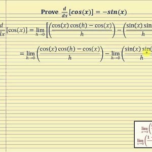 Proof - The Derivative of Cosine:   d/dx[cos(x)]