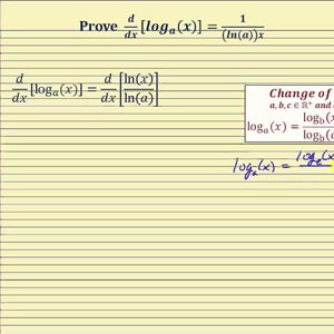 Proof - The Derivative of f(x)=log_a(x): d/dx[log_a(x)]=1/((ln a)x)