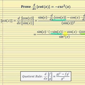 Proof - The Derivative of Cotangent:   d/dx[cot(x)]