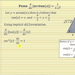 Proof - The Derivative of f(x)=arctan(x):   d/dx[arctan(x)]