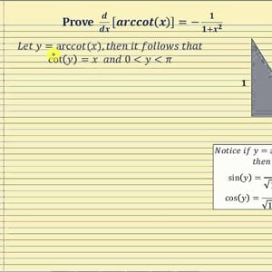 Proof - The Derivative of f(x)=arccot(x):   d/dx[arccot(x)]