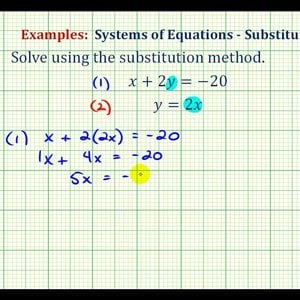 Ex 1:  Solve a System of Equations Using Substitution