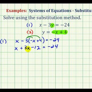 Ex 2:  Solve a System of Equations Using Substitution