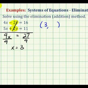 Ex 1:  Solve a System of Equations Using the Elimination Method