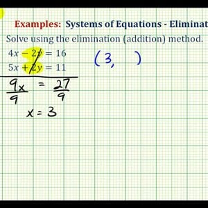 Ex 1:  Solve a System of Equations Using the Elimination Method