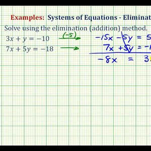 Ex 2:  Solve a System of Equations Using the Elimination Method