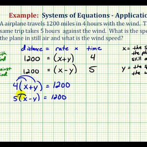 Ex:  System of Equations Application - Plane and Wind Problem
