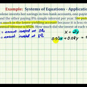 Ex:  System of Equations Application - Investment Accounts