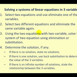 Systems of Equations with Three Unknowns<br> System of Equations in Three Variables: Part 1