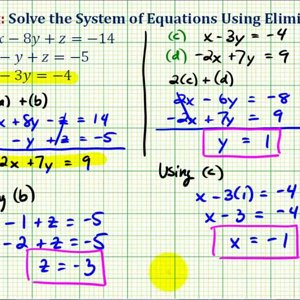 Ex 2: System of Three Equations with Three Unknowns Using Elimination