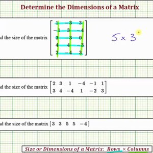 Ex: Determine the Dimensions (Size) of a Matrix